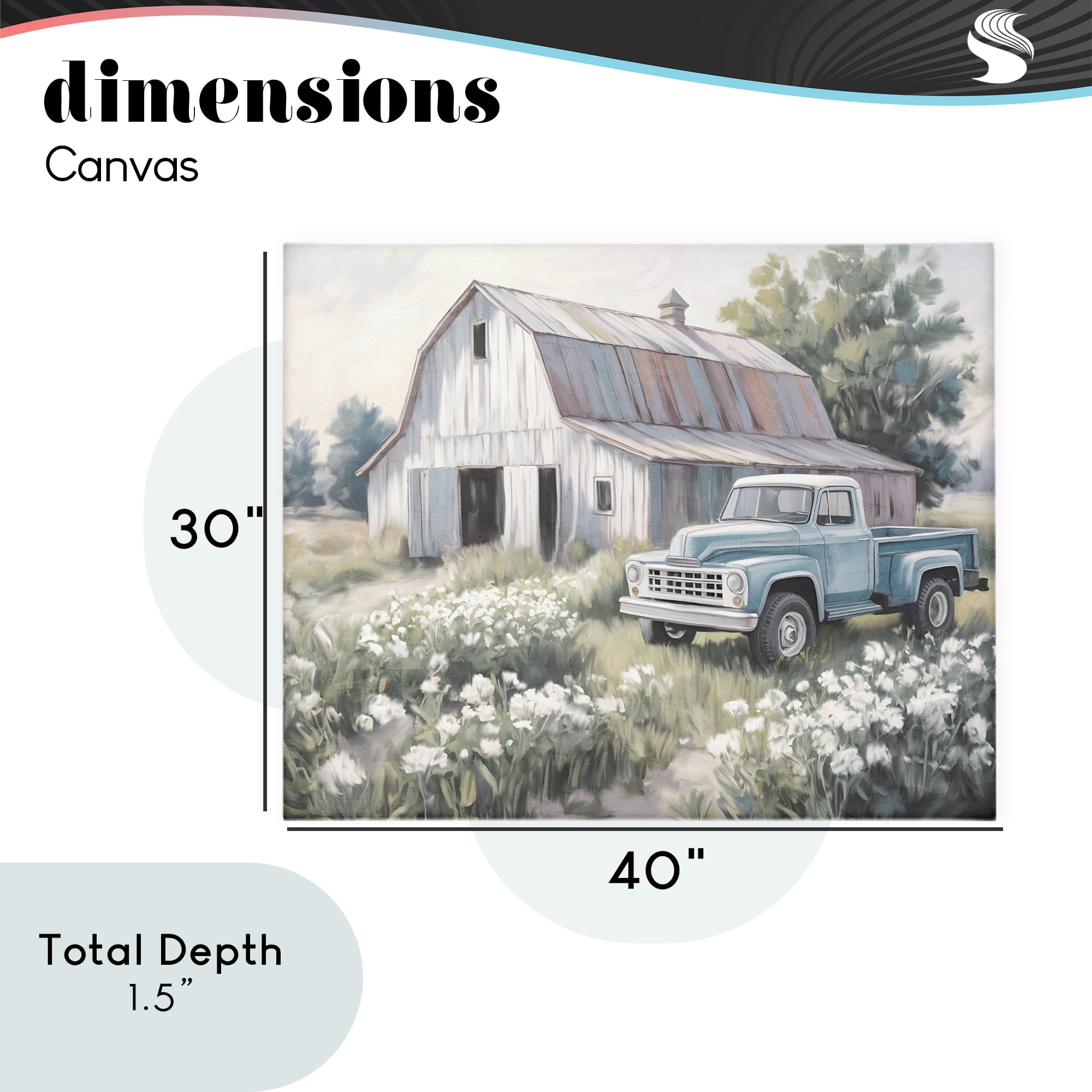 Stupell Industries Pastoral Farm Dreams Canvas Wall Art, design by Kim Allen