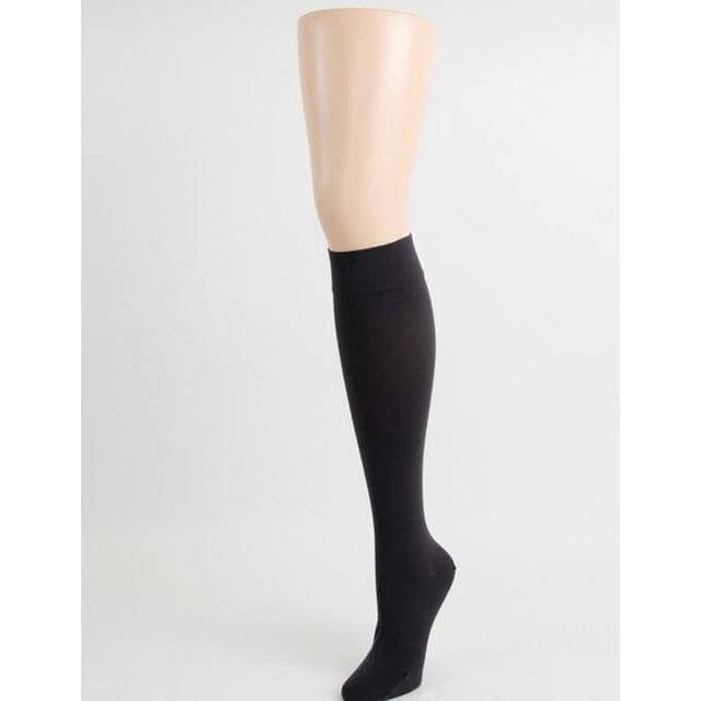 Legend MicroFiber Opaque, Knee High, 20-30mmHg Stockings (Small, Charcoal)