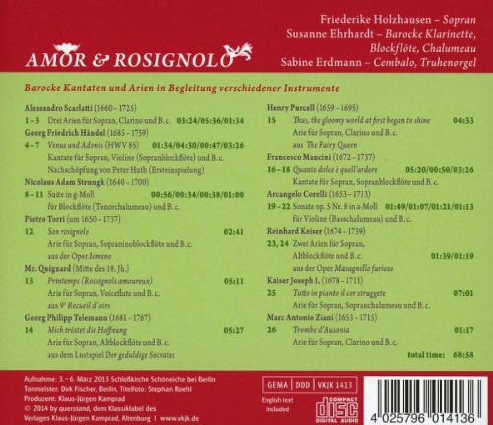 Holzhausen / Ehrhardt - Amor & Rosignolo - Music & Performance - CD