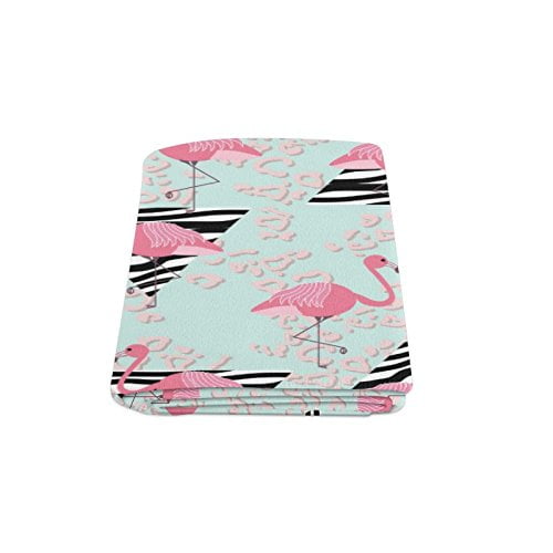RYLABLUE Pink Flamingos Zebra Blanket Throw Super Soft Warm Bed or Couch Blanket 58x80 inches Walmart