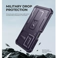thumbnail image 6 of Dexnor for Samsung Galaxy A17 5G Phone Case, [2 Front Frame] [Built-in Magnetic Slide Camera Cover & Kickstand] Heavy Duty Protection Shockproof Case with Screen Protector, Purple, 6 of 7