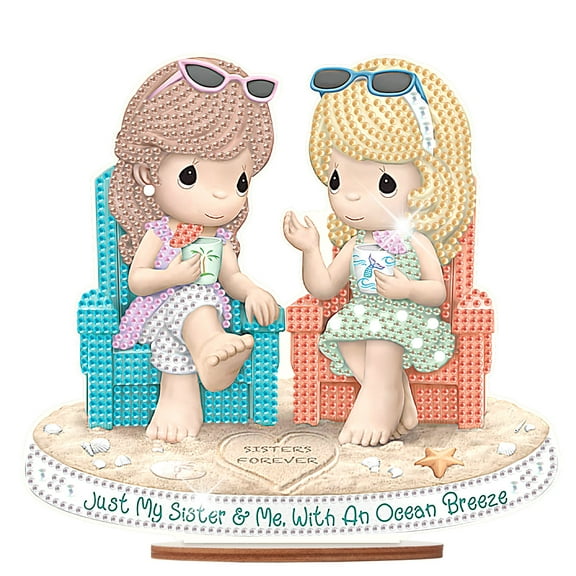 Diamond Art Painting Ornament, Sofa Chat Sisters Tabletop Decorations Special Shape Diamond Art for Home Decor Ornaments and Gifts