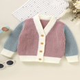 thumbnail image 2 of Pull Tricoté pour Bébé avec Manches Longues Chaudes et Cardigan à Boutons, 2 of 8