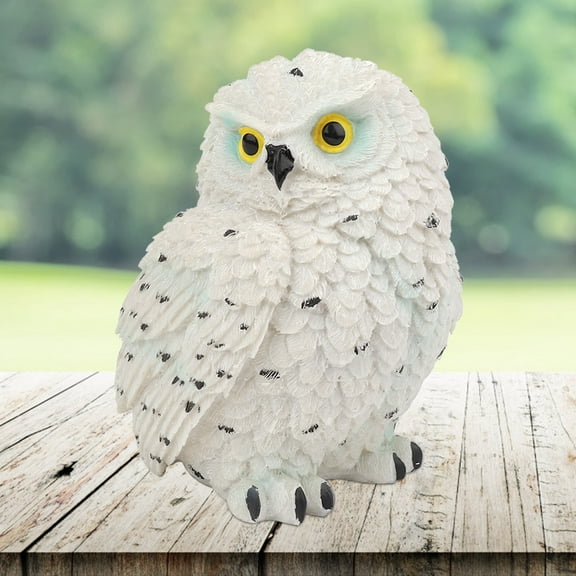 Resin Simulated Owl Shaped Garden Statue Outdoor Sculpture Lawn Garden Scene Decor