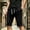 Black-01, variant on LIBRCLO Denim Shorts for Men Elastic Waist Drawstring Jean Shorts with Pockets Casual Summer Clothes