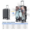 thumbnail image 4 of Hirioo Flower Crown White Horse for Elasticity Suitcase Cover (No luggage Included) Durable Luggage Protector Fits 18-32 Inch Luggage-Medium, 4 of 7