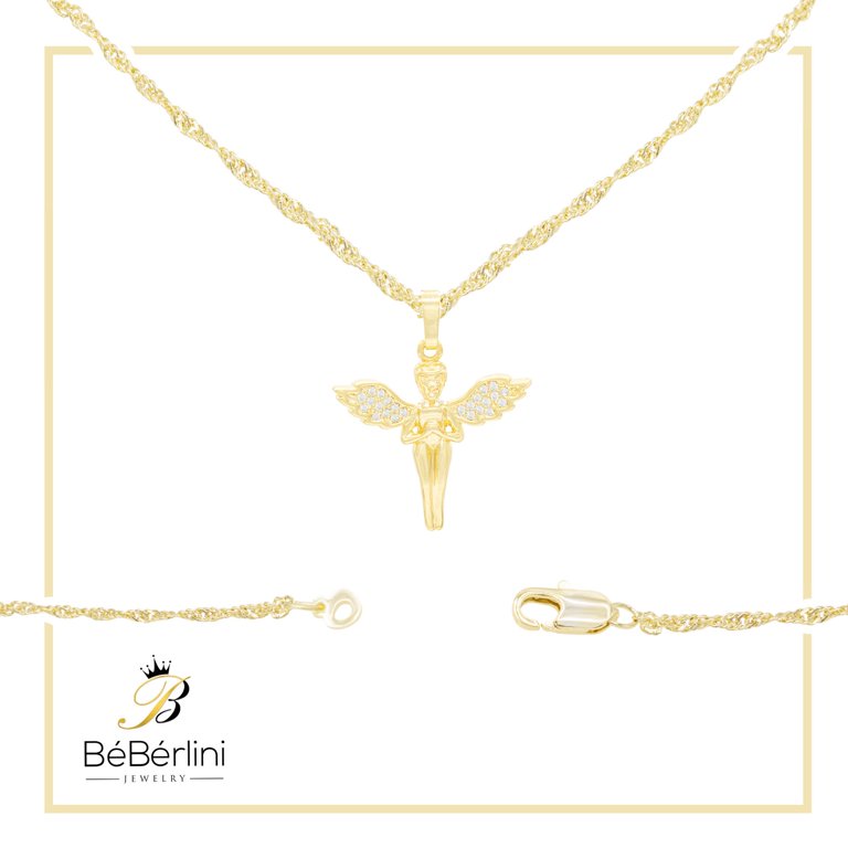 Beberlini Women's Lock Pendant Necklace Set