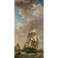 thumbnail image 3 of Johannes Hermanus Koekkoek 14x24 Black Modern Framed Museum Art Print Titled - A Merchantman off Veere, 3 of 5