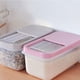 thumbnail image 4 of Toystoory Caja de almacenamiento de contenedor dispensador de cereales de alimentos secos de arroz sellado de plástico de 10kg Organizadores de utensilios de cocina Azul, 4 of 6