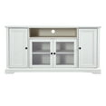 thumbnail image 4 of Transitional Style TV Stand for TV up to 65in with 2 Tempered Glass Doors and Adjustable Shelves, White - 1 Unit, 4 of 16