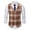 Khaki, variant on Holloyiver Men's Plaid Waistcoat Wool Blend Tailored Collar/V-neck Slim Fit Vest Suit Business Waistcoat Khaki