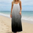 thumbnail image 4 of BOOMNY Women's Backless Cami Dress Spaghetti Strap Cami Lounge House Dresses Gradient Color Flowy Beach Summer Maxi Sundress, 4 of 5