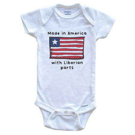 

Made In America With Liberian Parts Liberia Flag Baby Bodysuit