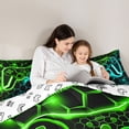 thumbnail image 5 of Castle Fairy Ombre Video Game Twin Comforter Sets,Teens Honeycomb Gamepads Bedding Set, 5 of 8