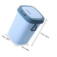 thumbnail image 2 of IFANLANDOR Trash Can With Lid Small Rectangular PP Prevent Bag Slipping For Bathroom 1Pack, 2 of 6