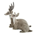 thumbnail image 1 of 2Pcs Reindeer Simulation Animal Ornaments Decoration Artificial Sculpture Decorative Art Crafts for Desktop Tabletop Winter Gift Shop , gray, 1 of 8