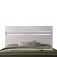 thumbnail image 3 of Wooden queen size bed with block legs and Crystal Accented Headboard in White, 3 of 3