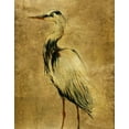 thumbnail image 2 of Robinson, Carol 15x18 Black Ornate Wood Framed with Double Matting Museum Art Print Titled - Gold Crane at Dusk II, 2 of 4