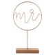 thumbnail image 1 of Letrero romántico para mesa, elegante centro de mesa de alambre y madera para San Valentín, decoración del hogar, centro de mesa para bodas, arte de alambre único para fiestas y aniversarios., 1 of 8