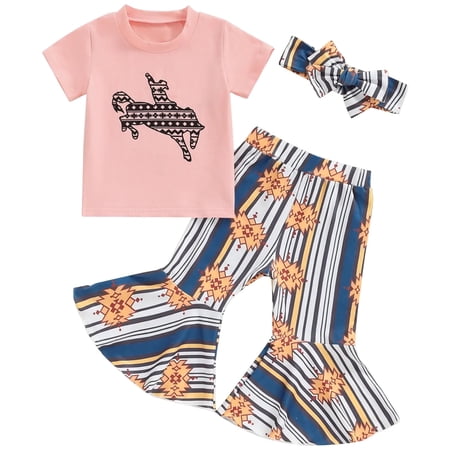 Karoyedx Girls Clothing Sets Newborn Baby Girl Clothes Infant Ruffle Romper Pants Set Summer Outfits Cute Baby Clothes for Girls Pink Size 6-12 Months