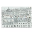 thumbnail image 1 of Paris Cutting Board, Aerial View Illustration of Roofs Attics of Paris City European Buildings, Decorative Tempered Glass Cutting and Serving Board, Large Size, Pale Grey Orange White, by Ambesonne, 1 of 1