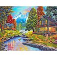 thumbnail image 1 of Diamond Painting (DE1859) DIY 5D Square Kit Color River Cottage House 20X30cm FLhrweasw Nuevo, 1 of 1