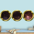 thumbnail image 2 of VWAQ 3D Space Window Stickers, Spaceship Wall Decals For Kids Rooms, Galaxy Window Clings -SPW28 (Gold, 20" Diameter), 2 of 2