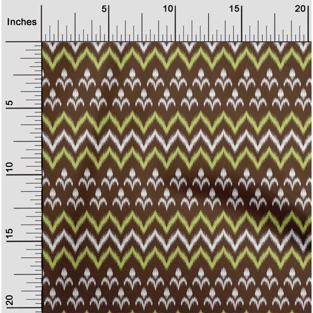 oneOone Cotton Cambric Fabric Ethnic Ikat Decor Fabric Printed BTY 56 Inch Wide