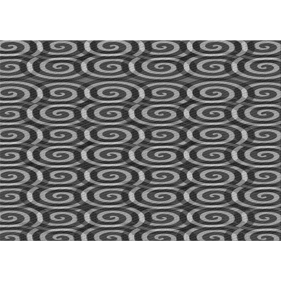Ahgly Company Machine Washable Indoor Rectangle Transitional Gunmetal Gray Area Rugs, 7' x 10'