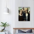 thumbnail image 3 of Nawypu Grant Wood Canvas Wall Art - American Gothic Print - Portrait Art Prints - World'S Most Famous Paintings Series - Modernism Poster For Home Living Room, 3 of 4
