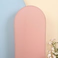 thumbnail image 6 of BalsaCircle 5 ft Dusty Rose Fitted Matte Spandex Round Top Wedding Arch Backdrop Stand Cover Party Events Decorations, 6 of 8