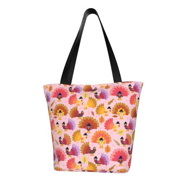 Easygdp Happy Thanksgiving Turkey Bolso de Hombro para Mujer, Bolso Bandolera y Cartera de Mano Elegante para Uso Diario