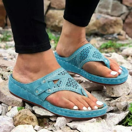 

Medcursor Women Summer Hollow Out Slip-On Shoes Beach Open Toe Slippers Breathable Sandals
