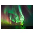 thumbnail image 2 of Green Northern Lights Aurora - Grand Art Mural Abstrait sur Toile, 2 of 3