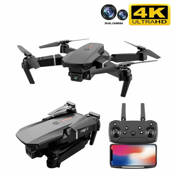 E88 PRO Mini Drone with Camera for Adults，RC Quadcopter Multirotors，Foldable UAV，WiFi HD FPV Live Video，One Key Take Off/Land，Altitude Hold，Headless Mode 360° Flip