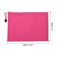 thumbnail image 2 of Unique Bargains Waterproof Zipper File Bags, A5 Document Holders for Office, Rose Red 3 Pack, 2 of 6