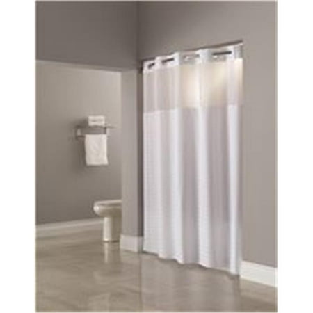 Hookless 3569424 Madison White Shower Curtain With Snap