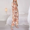 thumbnail image 3 of Goofa Mushrooms2 Printed Women’s 2 Piece Pajama Set Super,Pajamas Women's Long Sleeve Sleepwear Soft Button Down Loungewear Pjs Lounge Set Nightwear-XX-Large, 3 of 9