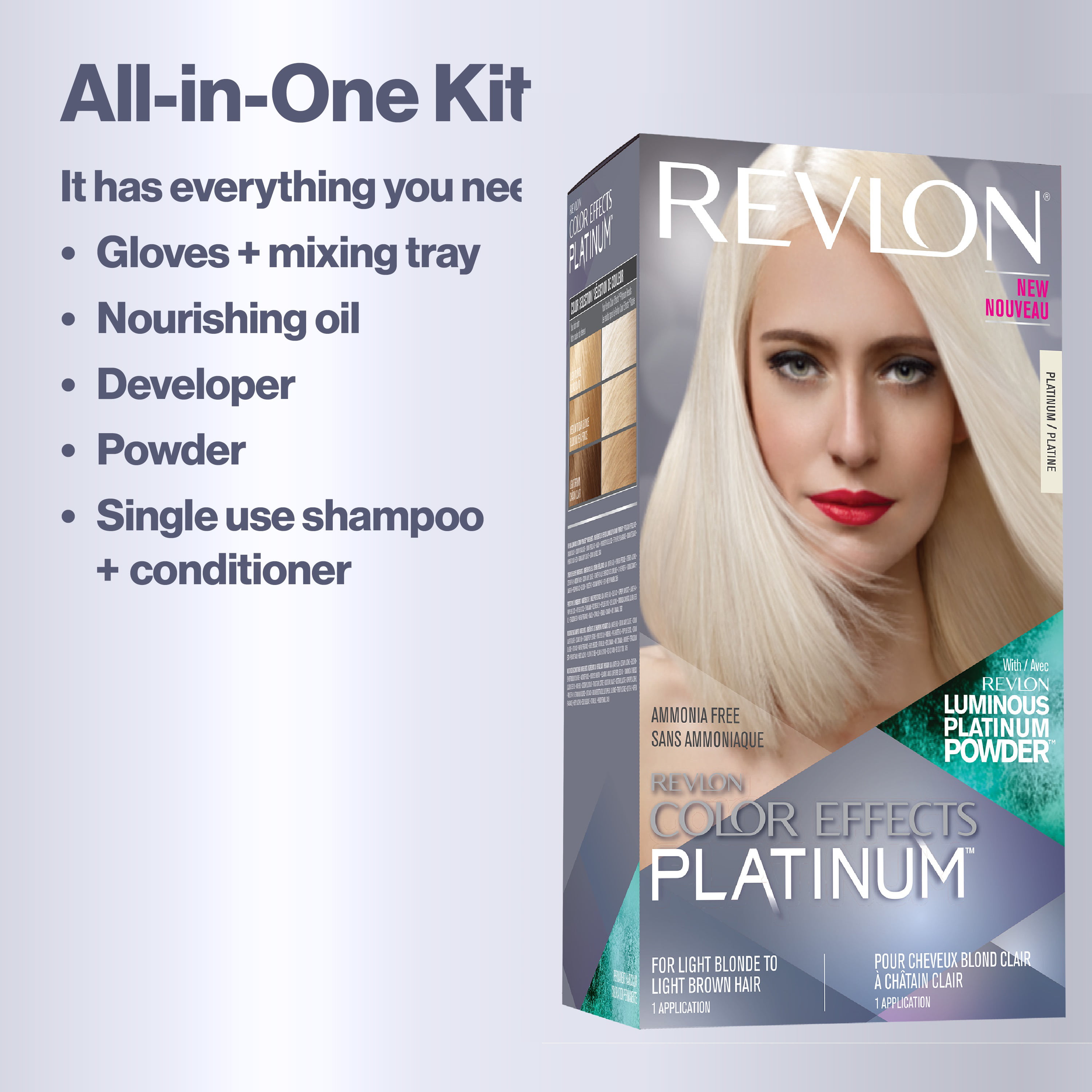 Revlon Color Effects, Permanent Platinum Blonde Hair Dye with nourishing  Keratin & Jojoba Seed Oil, Ammonia Free 