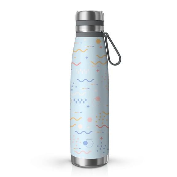 Modern 29oz Stainless Steel Insulated Thermos with Tea Filter, 360° Printed Travel Bottle, Leakproof BPA-Free Flask with Anti-Slip Base, 304 Inner & 201 Outer, Vacuum Cup