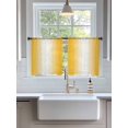 thumbnail image 3 of Sheer Curtains 54 Inch Length 2 Panels Set for Kitchen, Yellow White Ombre Semi Sheer Curtains for Windows, Modern Gradient Minimalist Aesthetic Voile Window Treatments Rod Pocket Curtain, 3 of 7