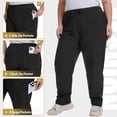 thumbnail image 3 of FEN AI Plus Size Pants for Women Black Cargo Pants Hiking Water Resistant UPF 50+ Joggers Sweatpants 5 Zipper Pockets XL, 3 of 7