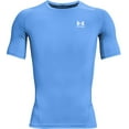 thumbnail image 5 of Under Armour Mens HeatGear Compression Short-Sleeve T-Shirt Carolina Blue 475/White XX-Large, 5 of 6