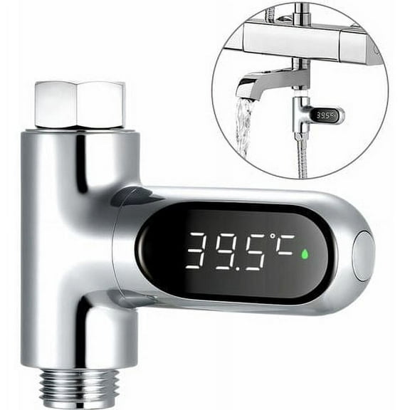 LED display digital water meter shower bath thermometer water temperature monitor measuring instrument with 5 85 ℃ range ℃/℉ high accuracy can be timed--