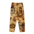 thumbnail image 5 of Disketp Vintag Ancient Sailboats Print Women'S Comfy Pajama Pants Casual Drawstring Palazzo Lounge Wide Leg Pants, 5 of 9