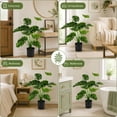 thumbnail image 6 of Miracliy 1 Pack Artificial Monstera Plant with Pot, Faux Tropical Greenery for Indoor Home Office Decor, 6 of 6