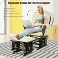 thumbnail image 5 of Costway Glider and Ottoman Cushion Set Wood Baby Nursery Rocking Chair Beige, 5 of 11