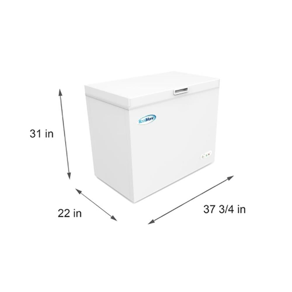 KoolMore Comercial SCF-7C Deep Chest Freezer with Two Wire Basket, 7 cu. ft. Food and Meat Storage, ETL Certification, White