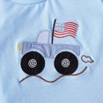 thumbnail image 4 of Sgkm 4th Of July Baby Girl Outfits Print Short Sleeve Infant Toddler Baby Girl 2pcs Outfit with T-Shirt and Soft Stretchy Shorts Summer Wear Sky Blue 3-4 Years, 4 of 6