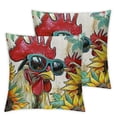thumbnail image 2 of Acheng Funny Farm Animals Decorative Throw Pillow Covers Set of 2, Spring Summer Rooster Sheep Donkey Sunflower Outdoor Pillowcase, Keep It Sassy Stay Awhile Fall Cushion Case Home Decor White, 2 of 6